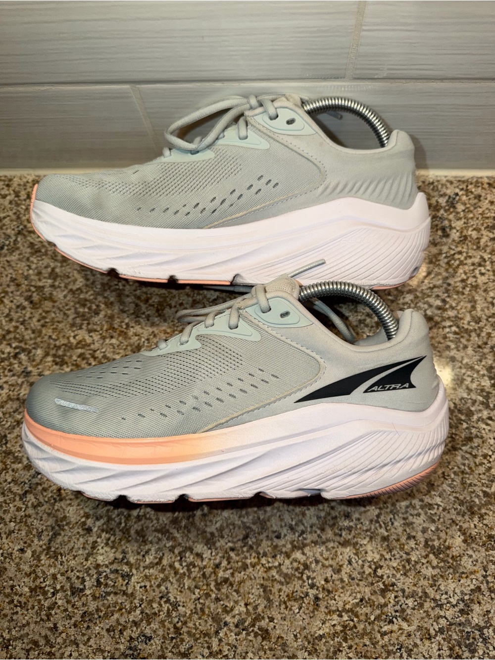 Altra Women's Running Shoes - Light Gray with Peach Trim! No insoles!